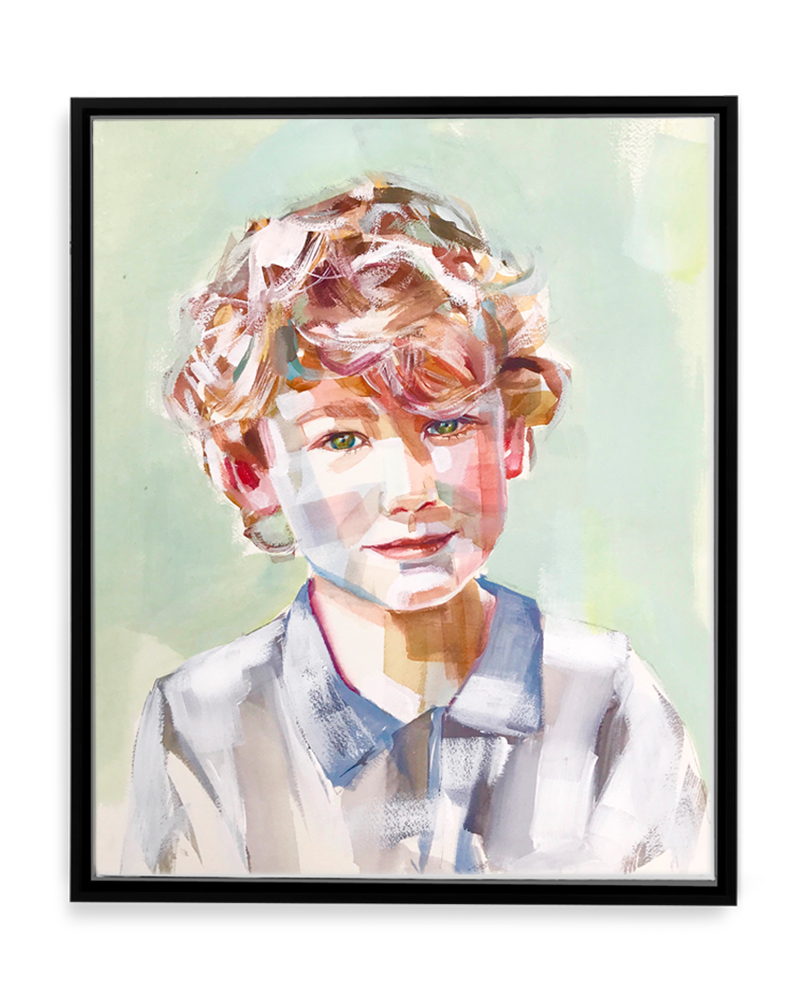 Simply Framed Black Canvas Float Frame featuring a portrait by Teil Duncan