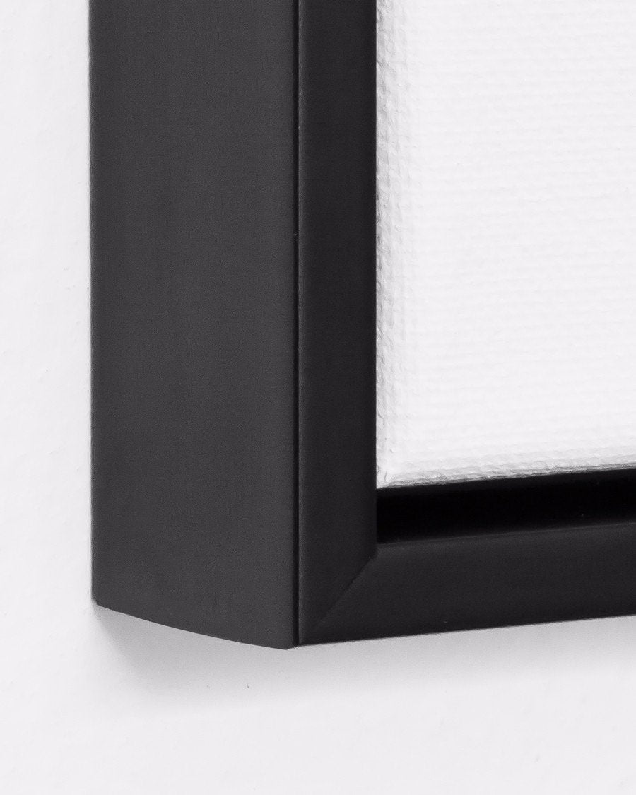 Simply Framed Black Canvas Float Frame Corner