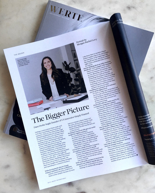 Simply Framed in Werte Magazine