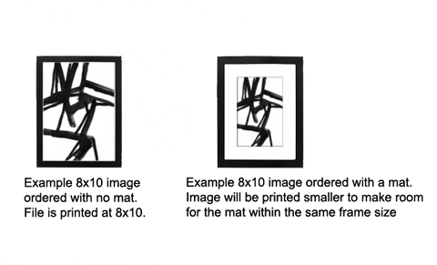 What size will my image be printed at for my print and frame order?