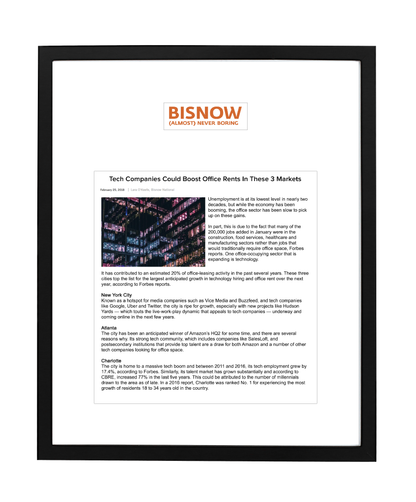 Small Bisnow Article