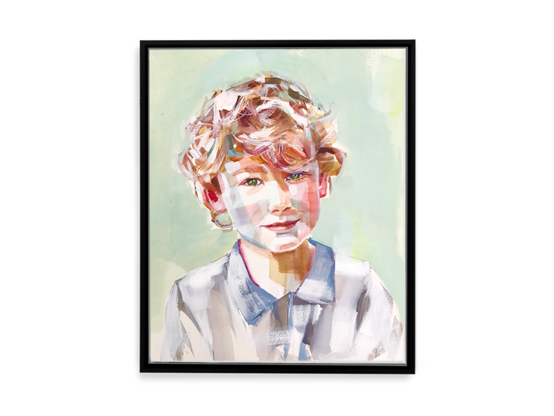 Simply Framed Black Canvas Float Frame featuring a portrait by Teil Duncan