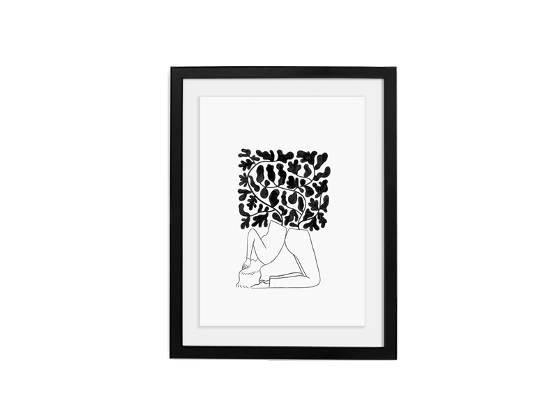 Simply Framed Black Gallery Frame featuring artwork by Rachel Levit Ruiz courtesy of Uprise Art