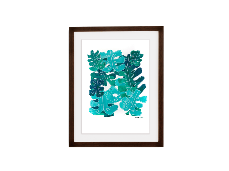 Simply Framed Dark Walnut Gallery Frame featuring artwork by Dorothy Shain