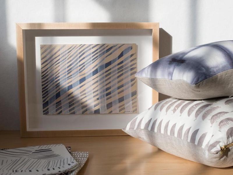 Simply Framed Natural Gallery Frame Deep featuring artwork by Rebecca Atwood in a home interior